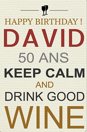 vin et champagne avec étiquette personnalisé